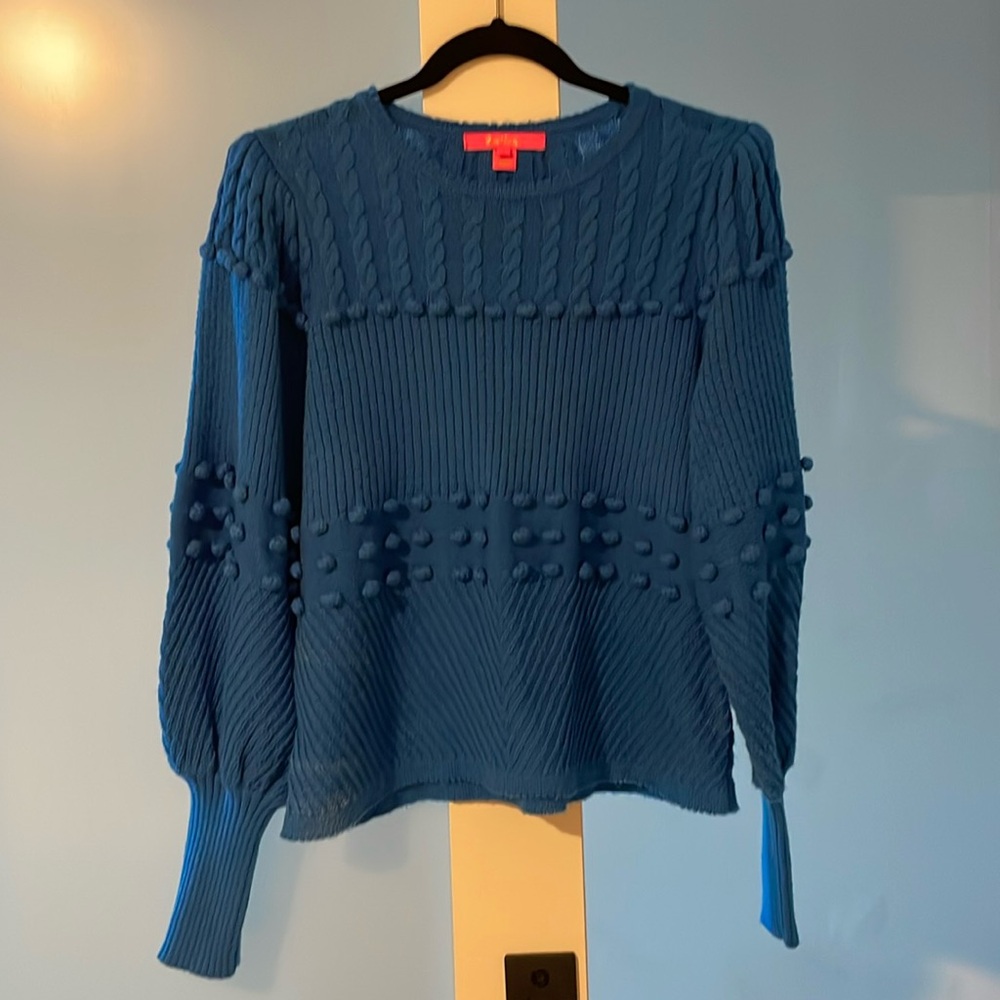 Lilly Pulitzer blue Pom Pom sweater, size large